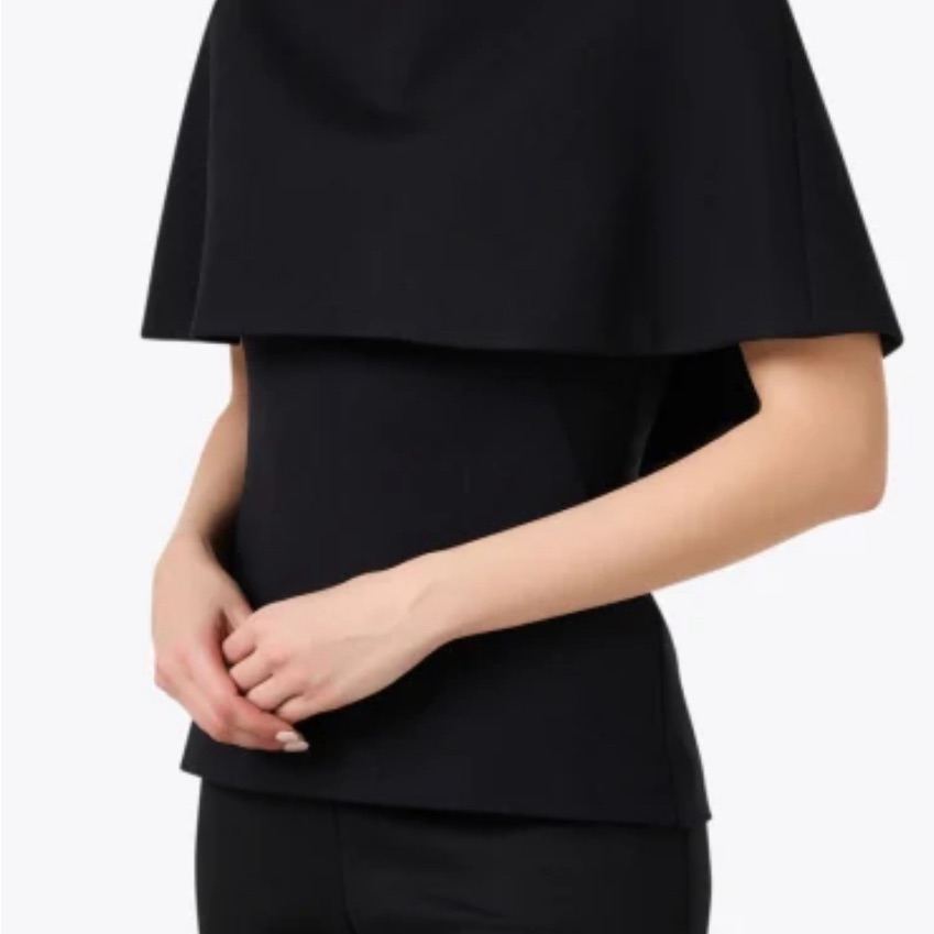 Lela Rose Black Ponte Top